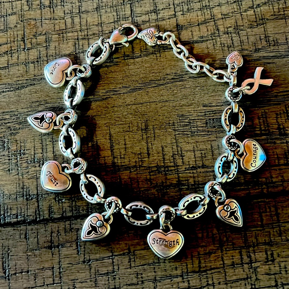 Brighton breast cancer awareness charm bracet